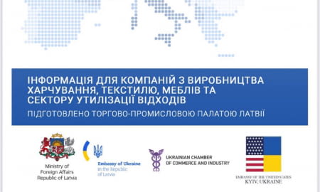 Інформація для компаній з виробництва харчування, текстилю, меблів та сектору утилізації відходів